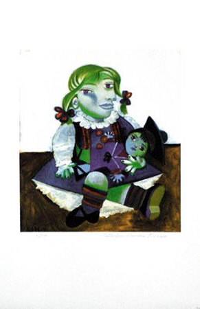 Portrait Of Maya With Her Doll, C.1938 by Pablo Picasso Pricing Limited Edition Print image