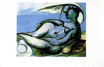 Reclining Nude At Beach by Pablo Picasso Pricing Limited Edition Print image