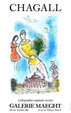 L'opera-Bleu by Marc Chagall Pricing Limited Edition Print image