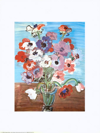 Bouquet D'anemones by Raoul Dufy Pricing Limited Edition Print image