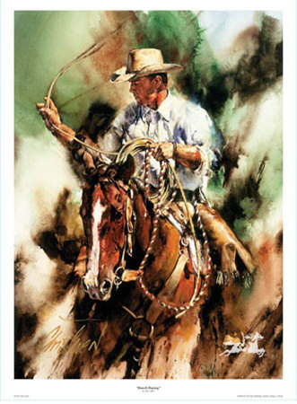 Ranch Roping by Chris Owen Pricing Limited Edition Print image