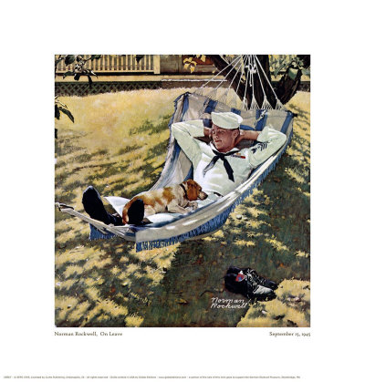 On Leave by Norman Rockwell Pricing Limited Edition Print image