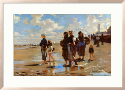 Oyster Gatherers Of Cancale, 1878 by John Singer Sargent Pricing Limited Edition Print image