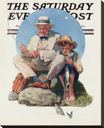 Catching The Big One by Norman Rockwell Pricing Limited Edition Print image