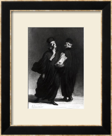 Two Lawyers, Circa 1862 by Honore Daumier Pricing Limited Edition Print image
