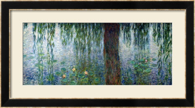 Waterlilies: Morning With Weeping Willows, Detail Of The Left Section, 1915-26 by Claude Monet Pricing Limited Edition Print image