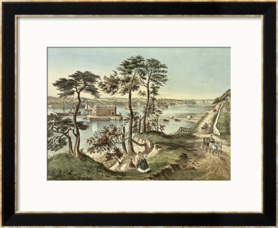 Staten Island And The Narrows From Fort Hamilton by Currier & Ives Pricing Limited Edition Print image