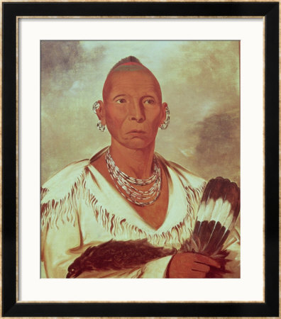 Portrait Of Black Hawk, Indian Chief by George Catlin Pricing Limited Edition Print image