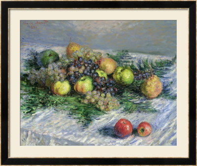 Still Life With Pears And Grapes, 1880 by Claude Monet Pricing Limited Edition Print image