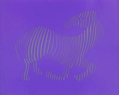 Zebra Beige Auf Lavendel by Victor Vasarely Pricing Limited Edition Print image