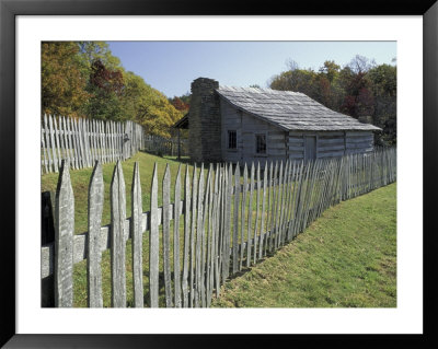Fence And Cabin, Hensley Settlement, Cumberland Gap National Historical Park, Kentucky, Usa by Adam Jones Pricing Limited Edition Print image
