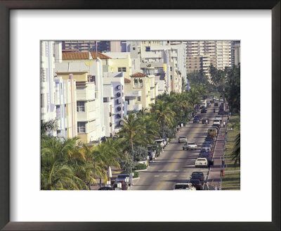 View Down Ocean Drive, South Beach, Miami, Florida, Usa by Robin Hill Pricing Limited Edition Print image