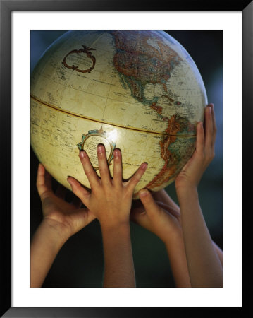 Kids Holding Globe by Guy Crittenden Pricing Limited Edition Print image