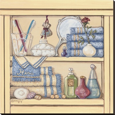 Her Bathroom Shelf by Janet Kruskamp Pricing Limited Edition Print image