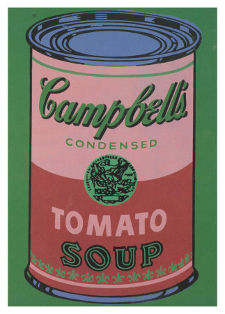 Campbell's Soup Can, C.1965 (Green, Pink And Red) by Andy Warhol Pricing Limited Edition Print image