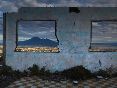 Mount Vesuvius Seen Through The Window Of The Ruins Of A Restaurant by Robert Clark Pricing Limited Edition Print image
