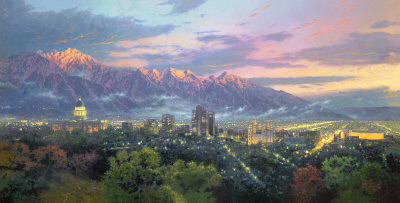 Salt Lake: City Of Lights - Ap by Thomas Kinkade Pricing Limited Edition Print image