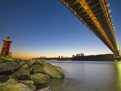 Little Red Lighthouse Beneath The George Washington Bridge by Robert Clark Pricing Limited Edition Print image