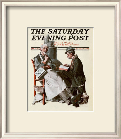 Crossword Puzzle by Norman Rockwell Pricing Limited Edition Print image