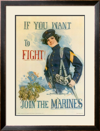 If You Want To Fight, Join The Marines by Howard Chandler Christy Pricing Limited Edition Print image