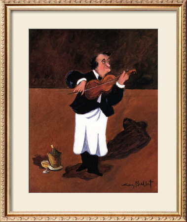 Violinist With Champagne by Guy Buffet Pricing Limited Edition Print image