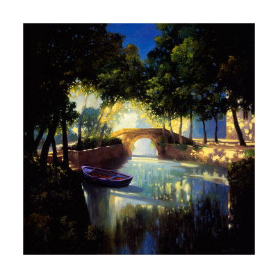 Blue Boat, Annecy by Max Hayslette Pricing Limited Edition Print image