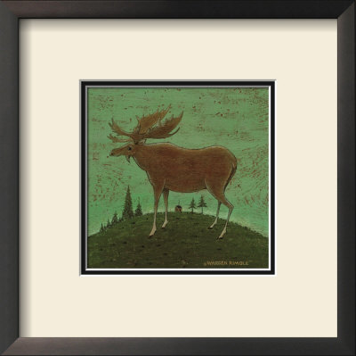 Folk Moose by Warren Kimble Pricing Limited Edition Print image