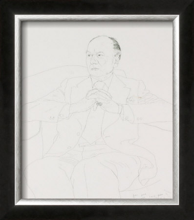 Portrait Of Sir John Gielgud, 1977 by David Hockney Pricing Limited Edition Print image