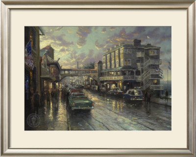 Cannery Row Sunset by Thomas Kinkade Pricing Limited Edition Print image