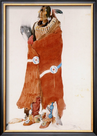 Mahchsi-Karehde, Mandan Man by Karl Bodmer Pricing Limited Edition Print image