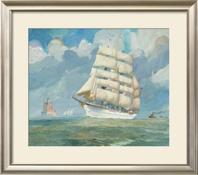 Uscg Barque Eagle 1948 by James Mitchell Pricing Limited Edition Print image
