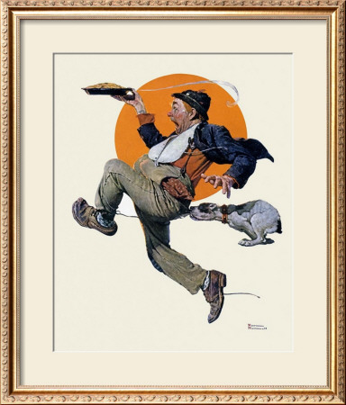Fleeing Hobo by Norman Rockwell Pricing Limited Edition Print image