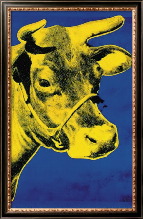 Cow Yellow On Blue by Andy Warhol Pricing Limited Edition Print image