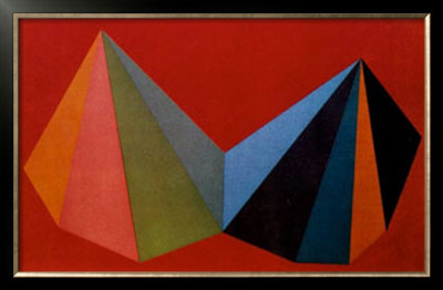Pyramid On Red, C.1986 by Sol Lewitt Pricing Limited Edition Print image