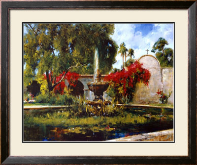 Fountain At San Juan Capistrano by Cyrus Afsary Pricing Limited Edition Print image