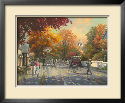 Autumn On Mackinac Island - Ap by Thomas Kinkade Pricing Limited Edition Print image