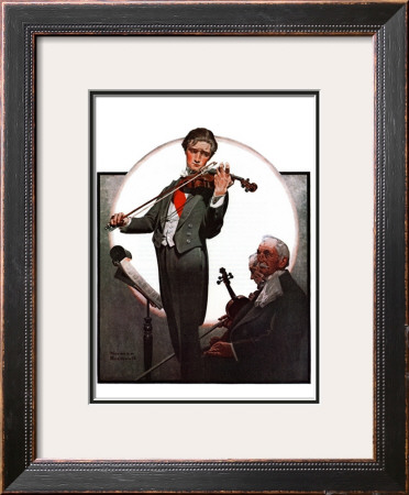 Violin Virtuoso, April 28,1923 by Norman Rockwell Pricing Limited Edition Print image
