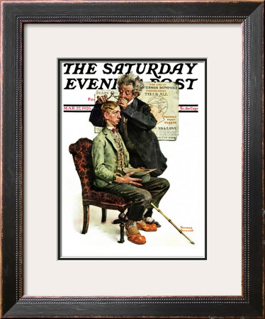 Phrenologist Saturday Evening Post Cover, March 27,1926 by Norman Rockwell Pricing Limited Edition Print image