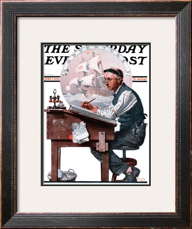 Escape To Adventure Saturday Evening Post Cover, June 7,1924 by Norman Rockwell Pricing Limited Edition Print image