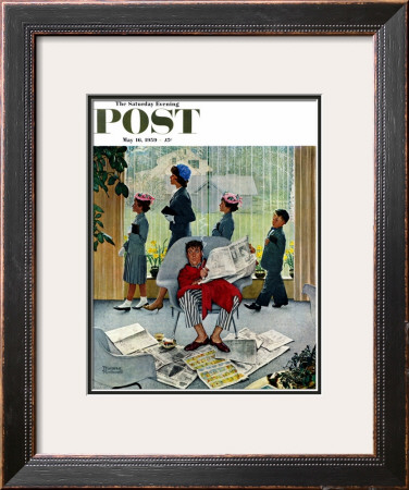 Sunday Morning Saturday Evening Post Cover, May 16,1959 by Norman Rockwell Pricing Limited Edition Print image
