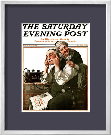Wonders Of Radio Or Listen, Ma! Saturday Evening Post Cover, May 20,1922 by Norman Rockwell Pricing Limited Edition Print image