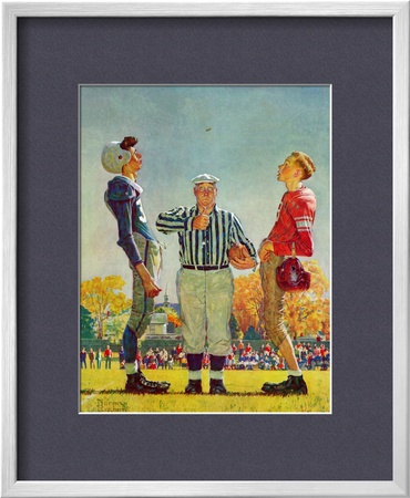 Coin Toss, October 21,1950 by Norman Rockwell Pricing Limited Edition Print image