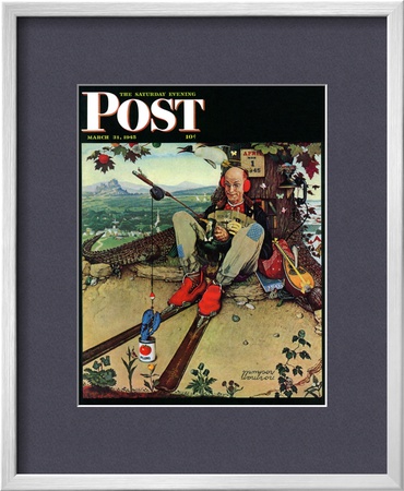 April Fool, 1945 Saturday Evening Post Cover, March 31,1945 by Norman Rockwell Pricing Limited Edition Print image
