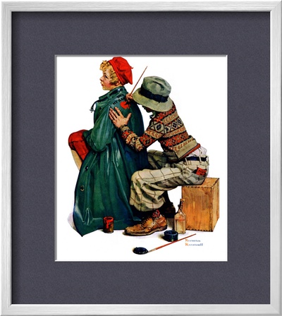 Young Artist Or She's My Baby, June 4,1927 by Norman Rockwell Pricing Limited Edition Print image