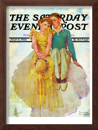 On Top Of The World Saturday Evening Post Cover, July 11,1936 by Norman Rockwell Pricing Limited Edition Print image