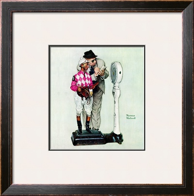 Jockey Weighing In, June 28,1958 by Norman Rockwell Pricing Limited Edition Print image