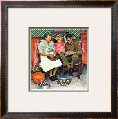 Home For Thanksgiving, November 24,1945 by Norman Rockwell Pricing Limited Edition Print image