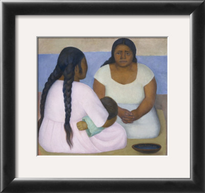 Two Women And A Child by Diego Rivera Pricing Limited Edition Print image