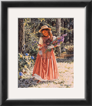 Girl Carrying Flowers by Melinda Byers Pricing Limited Edition Print image