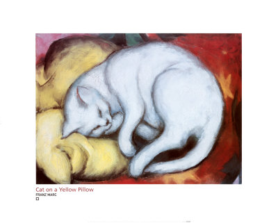 Cat On A Yellow Pillow by Franz Marc Pricing Limited Edition Print image